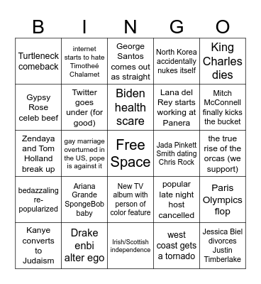 2024 Bingo Card