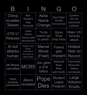 2024 BINGO Card