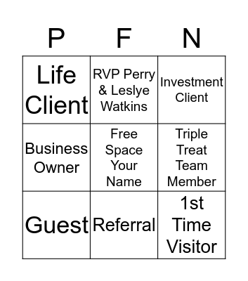 WATKINS GROUP Bingo Card