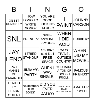 HOWARD INTERVIEW BINGO Card