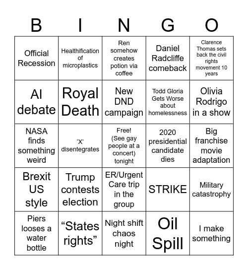 2024 Bingo Card