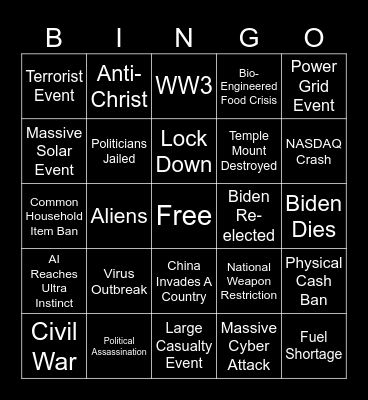 2024 Bingo Card