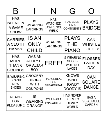 Married People BINGO: Prizes by Otterbein Senior Lifestyle Choices Bingo Card