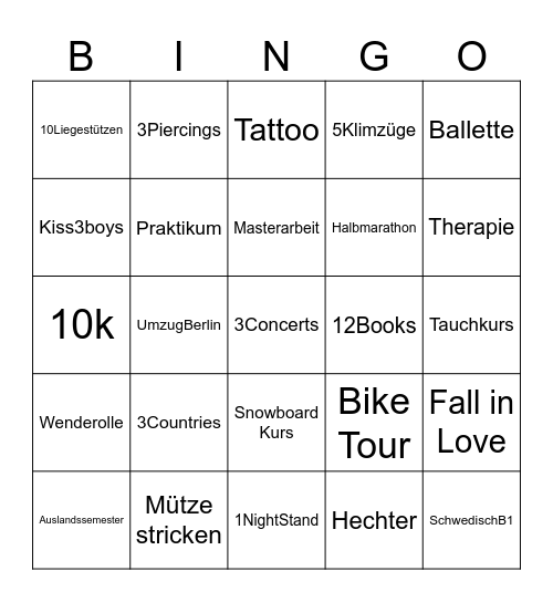 2024 Bingo Card