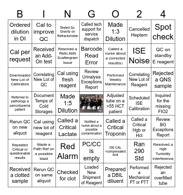 Laboratory Bingo 2024 Bingo Card