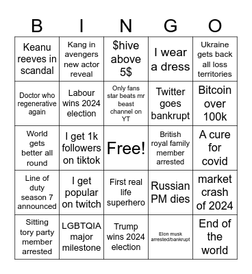 2024 bingo card Bingo Card