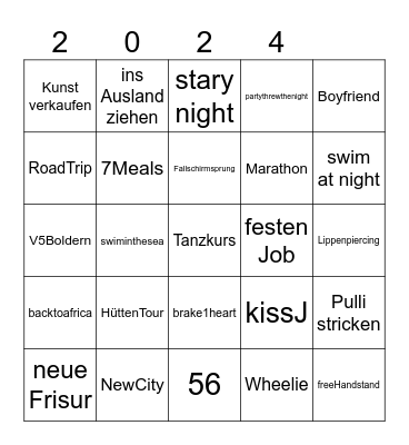 2024 Bingo Card