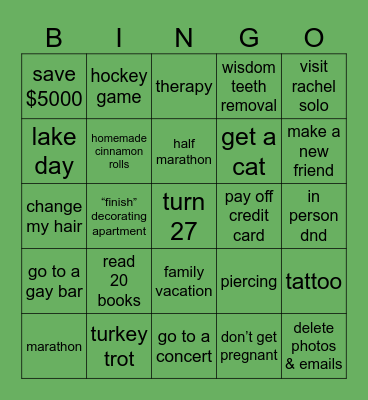 2024 Bingo Card