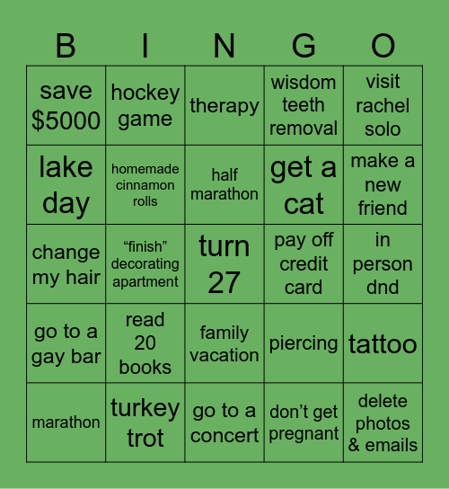 2024 Bingo Card