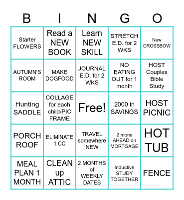 2024 GOALS Bingo Card