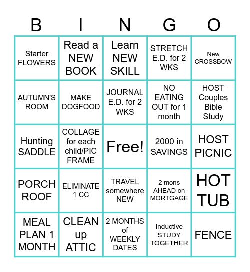 2024 GOALS Bingo Card