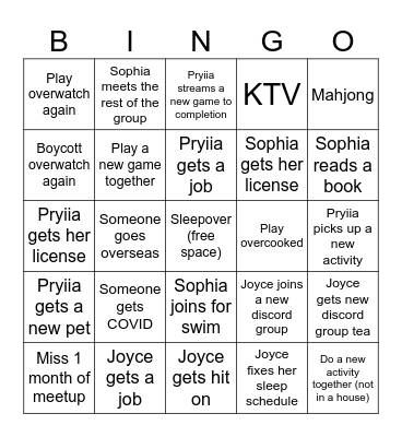 2024 Group Bingo Card