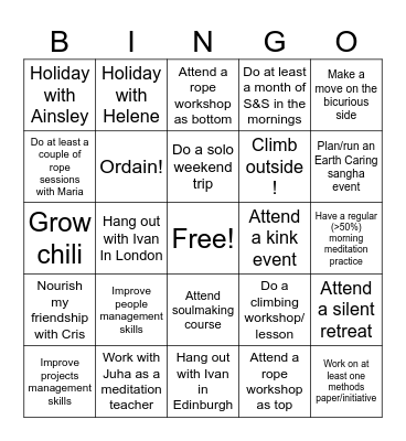2024 Aspirations Bingo Card