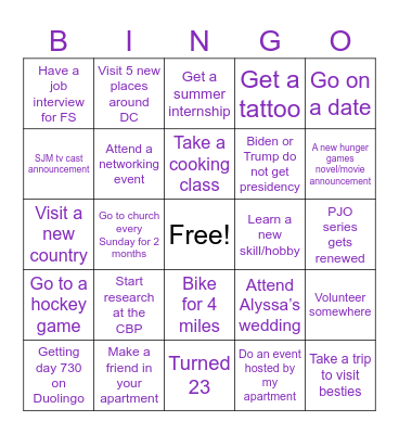 2024 Bingo Card
