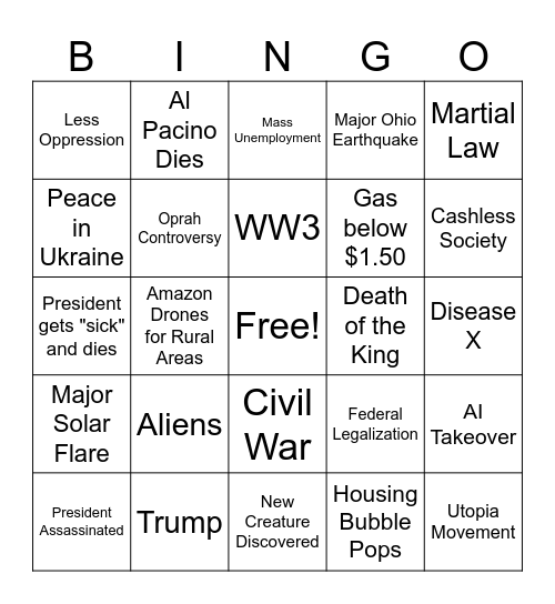 2024 Bingo Card