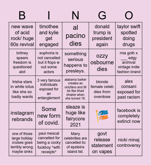 2024 Bingo Card