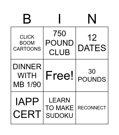 2024 BINGO - JEFF :) Bingo Card