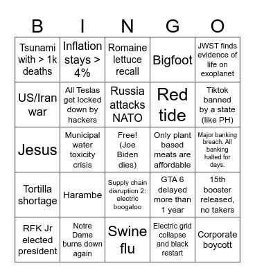 2024 Bingo Card