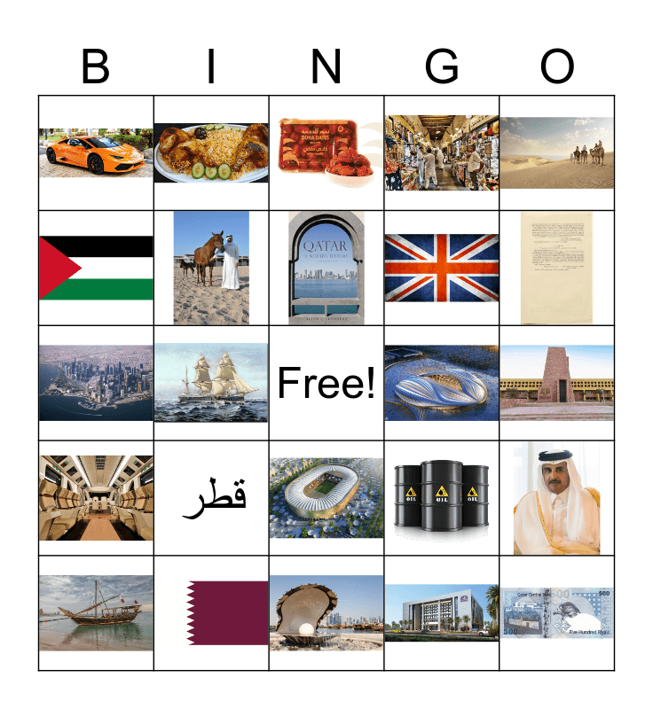 Qatar Bingo Card