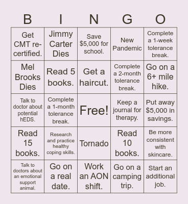 2024 Bingo Card