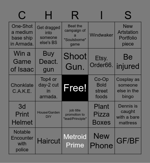 Bingoals Twenty Twenty Four Bingo Card