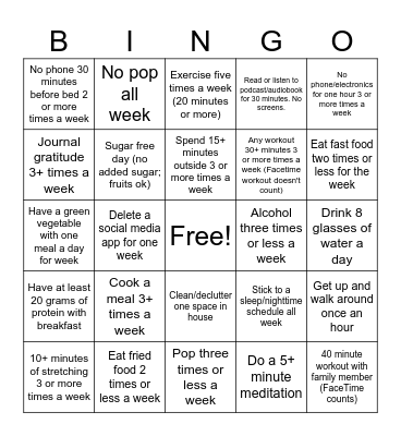 Get It Together 2024 Bingo Card