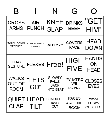 BAMA BANGO Bingo Card