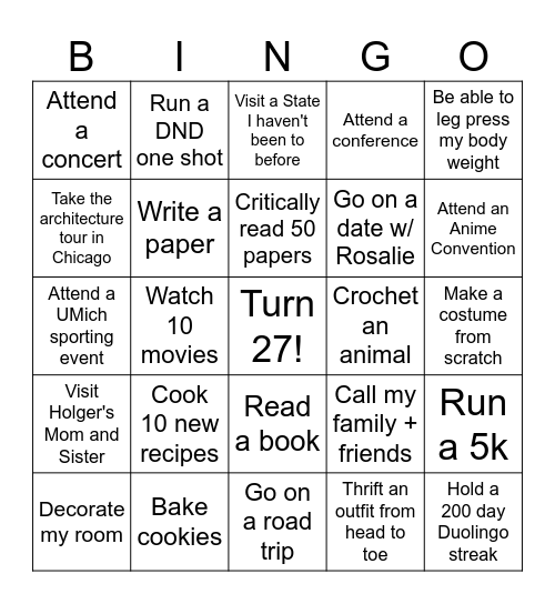 Don's 2024 Bingo Card