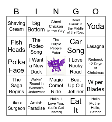 Just Kidding (Silly Song Coverall) Bingo Card