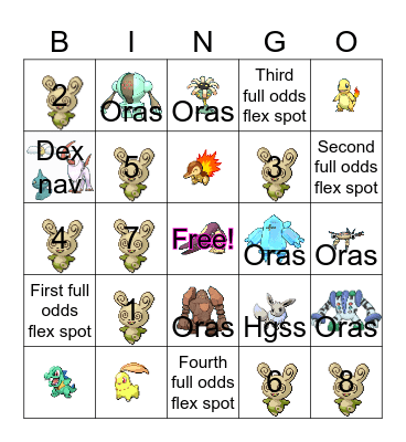 Daily Spinda BINGO Card