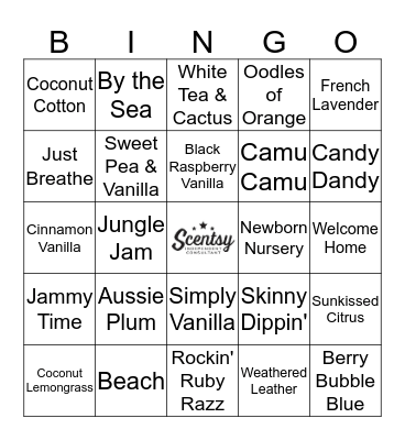 Scentsy BINGO Card