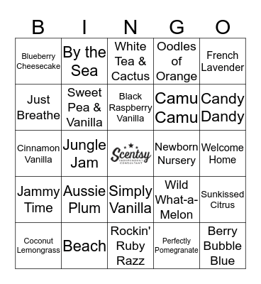 Scentsy BINGO Card