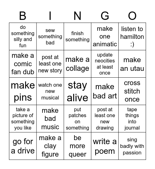 2024 Bingo Card