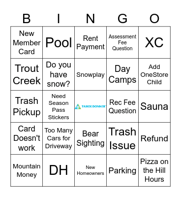 TD Member Services BINGO! Bingo Card