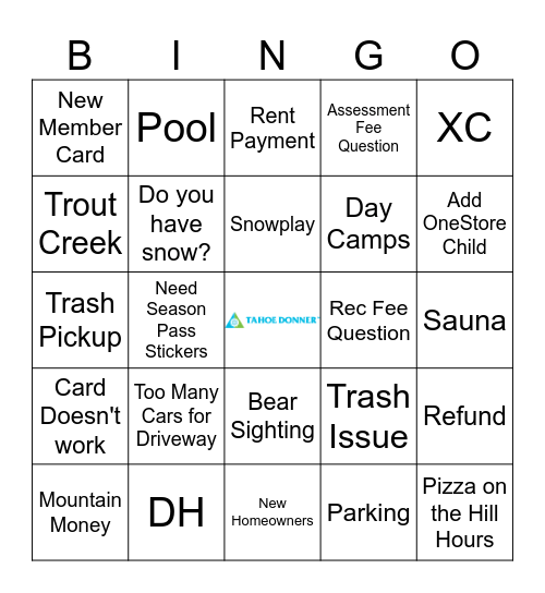 TD Member Services BINGO! Bingo Card