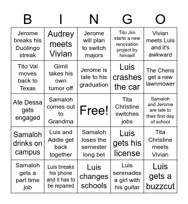 Bingo 2024 Bingo Card