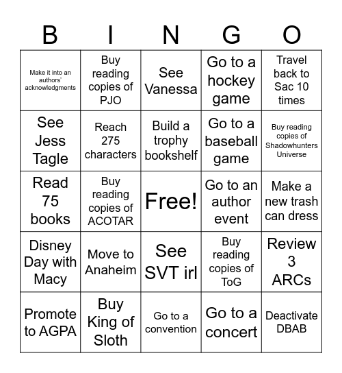 Cindy’s 2024 Manifestation Bingo Card