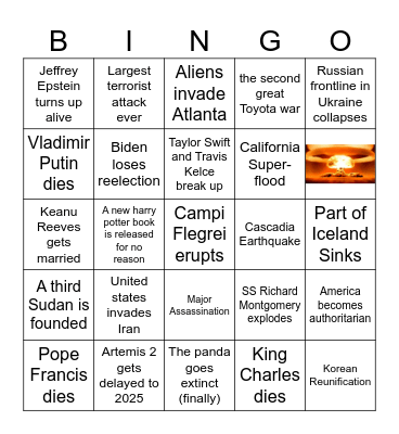 2024 Bingo Card