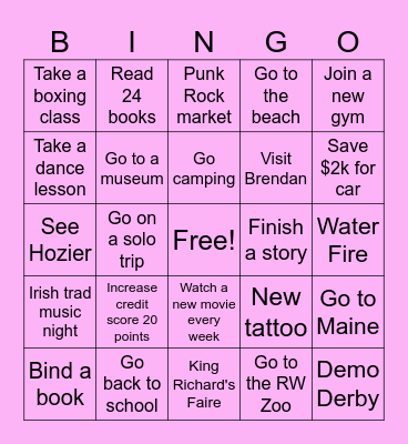 2024 Bingo Card