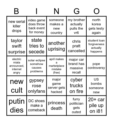 2024 bingo Card