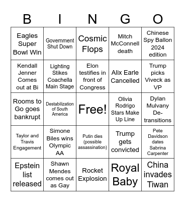 2024 Bingo Card