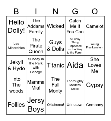 16 BAR BINGO Card