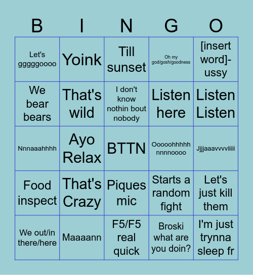 Boios BG3 Bingo Card
