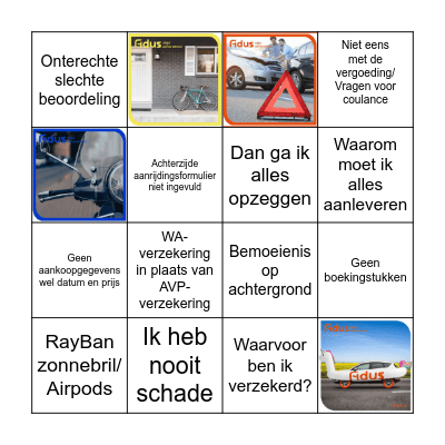 Schade bingo Card