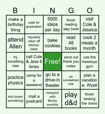 2024 Bingo Card