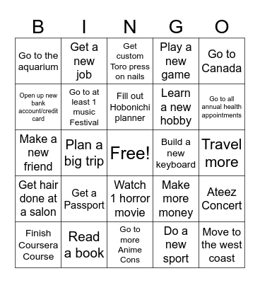 2024 Bingo Card