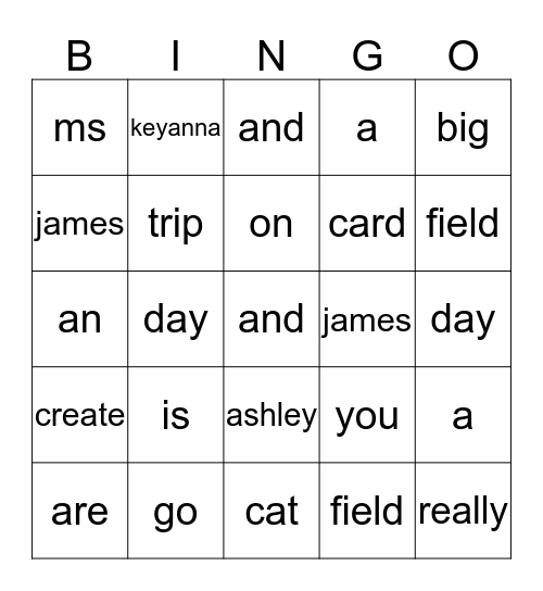 Ms.Monica Bingo Card