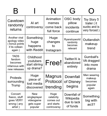 2024 Bingo Card
