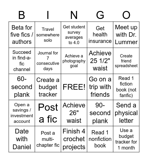 2024 Bingo Card