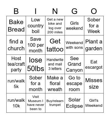 2024 Bingo Card